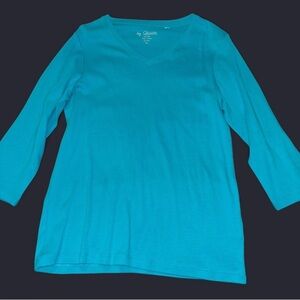 Chico's Blue Long Sleeve Tee
